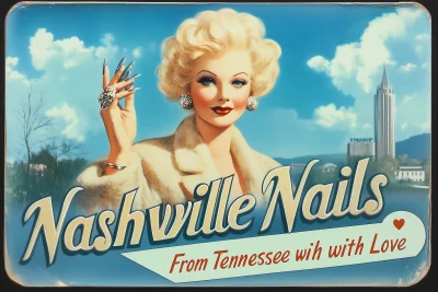 Luxury Vintage Nashville Nails Logo