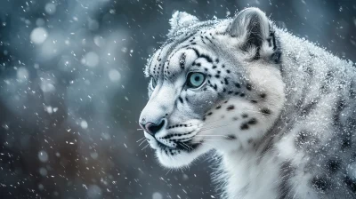 Snow Leopard Staring Back