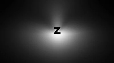 Reflective Black Letter Z in Backlight