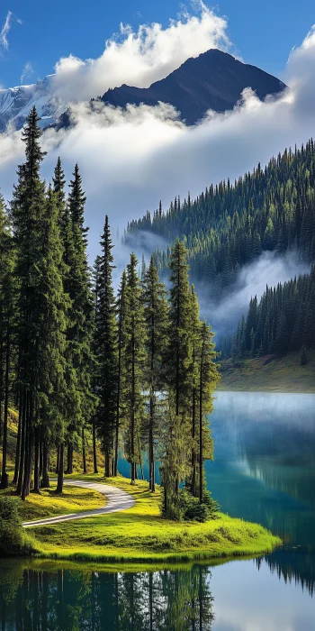 Turquoise Lake and Forest