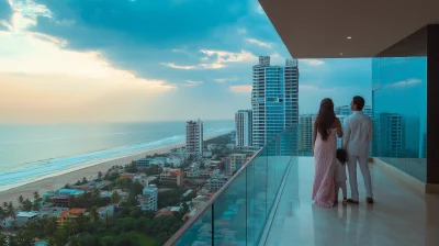 Luxurious Indian Family on Balcony