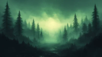 Dark Forest Desktop Background