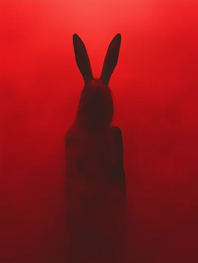 Disoriented Portrait in Red Fog