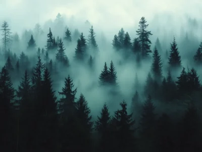 Misty Forest 3D Visual Effect