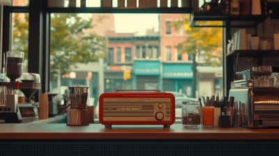 Vintage Radio in Coffee Shop