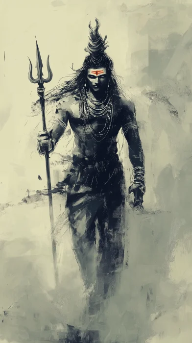 Futuristic Lord Shiva Illustration