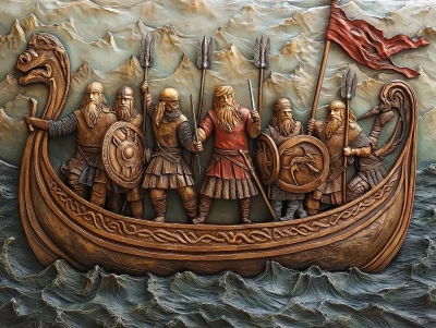 Viking Warriors Mural