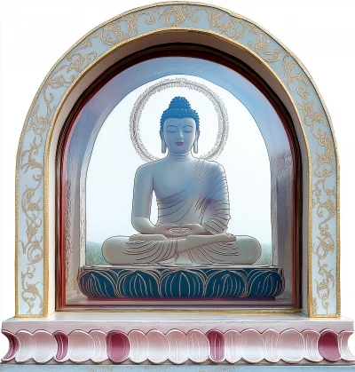 Buddha with Halo and Window