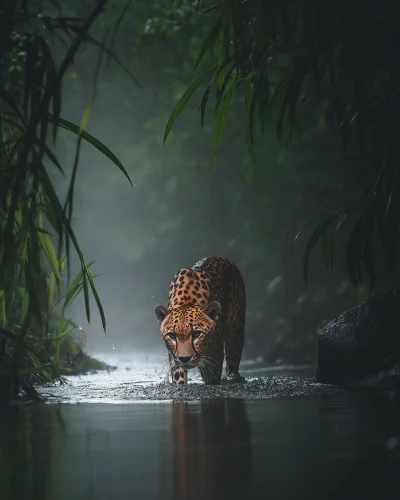 Mysterious Cheetah in Dense Rainforest