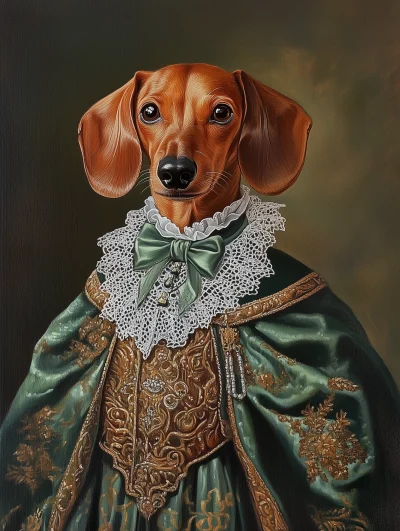 Solemn Dachshund Portrait