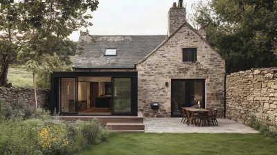 Modern Extension to Stone Cottage in Wales