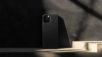 Black iPhone 15 Pro Max Case Mockup