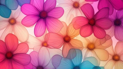 Beautiful Flowers Abstract Background