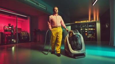 Proud Vacuum Cleaner Salesman