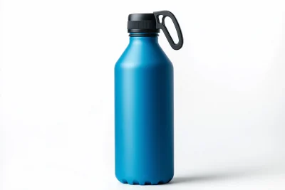 Matte Blue Plastic Squeeze Water Bottle