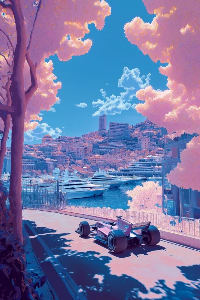 Monaco F1 Grand Prix Daylight Scene