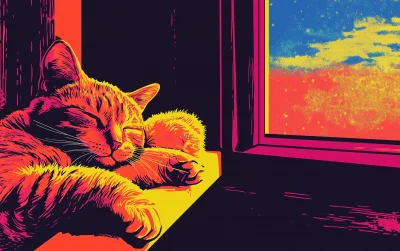 Pop Art Cat Album Cover