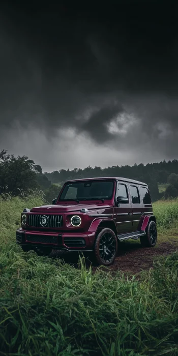 Dark Maroon Brabus G Wagon Wallpaper