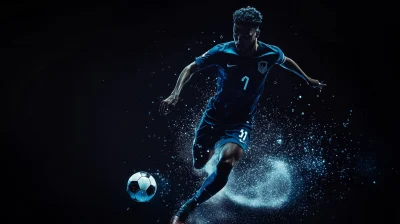 Soccer Player in Dynamic Lighting