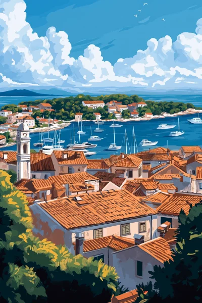 Pula, Croatia Illustration