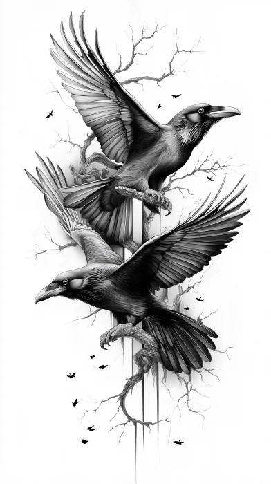 Ravens Flying