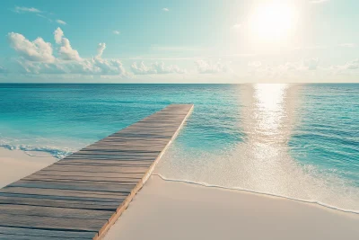 Sunny Day at Maldives Beach