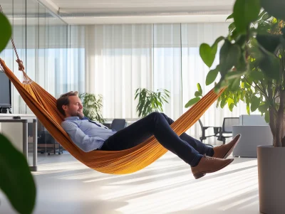 Modern Office Hammock Scene