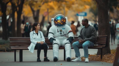 People Sitting on Park Bench