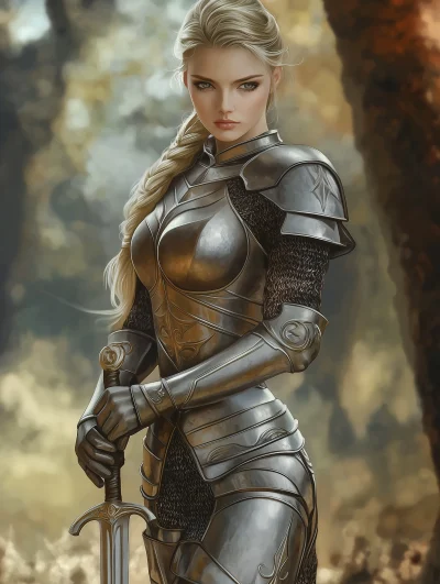 Young Female Paladin Portrait