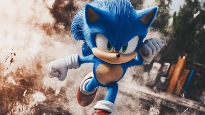 Dynamic Sonic Action Pose