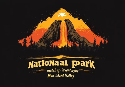 Vintage National Park Logo Design