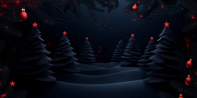 Christmas Dark Pattern Illustration