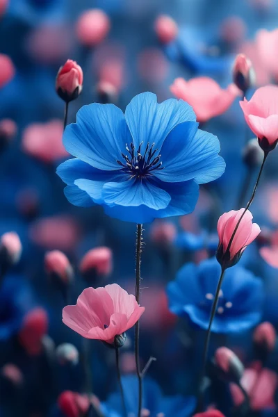 Cornflower Petals Falling