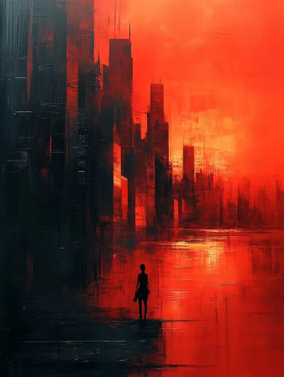 Destroyed Blue City Artwork