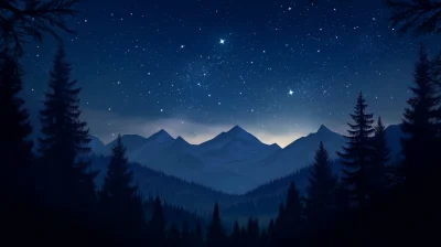 Starry Night in the Forest