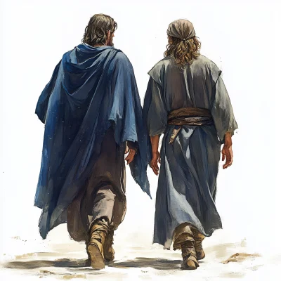 Biblical Characters Walking