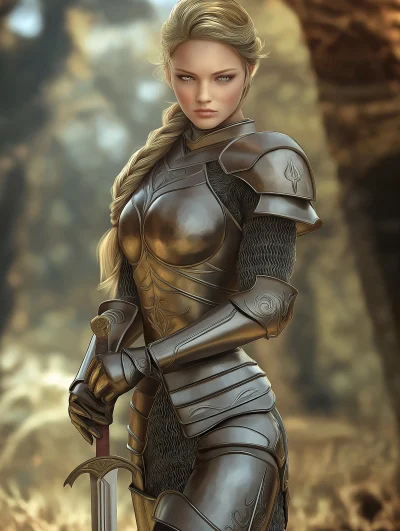 Young Female Paladin Portrait