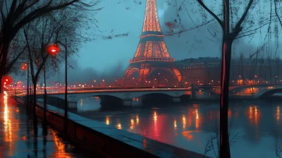 Night Time in Paris