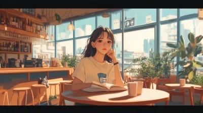 Modern Coffee Shop Scene