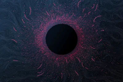 Black Hole Minimalistic Vector Poster