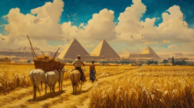 Egyptian Farming Painting