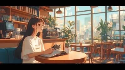 Cozy Coffee Shop Scene