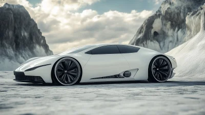 Futuristic Luxury Sedan Concept Car