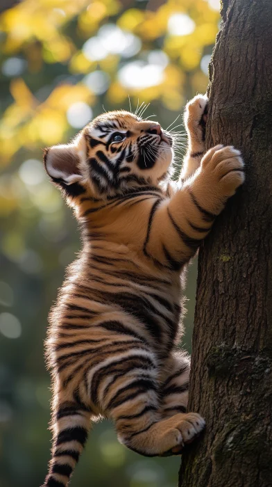 Chubby Tiger Cub in the Sun