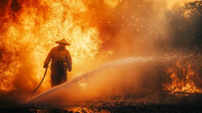 Firefighter at Work