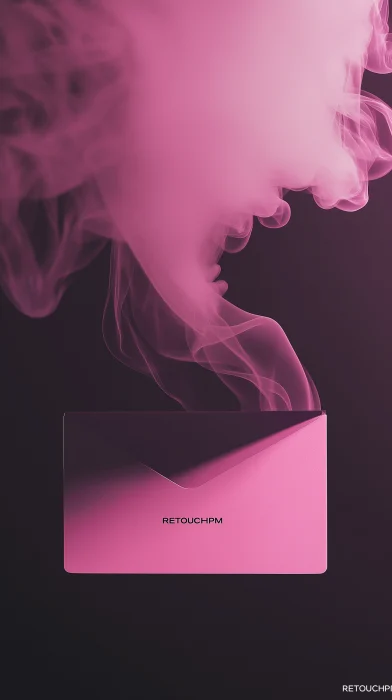 Magic Envelope with Light Pink Smoke