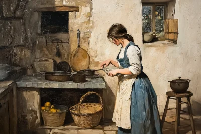 Women in a Farmhouse Kitchen