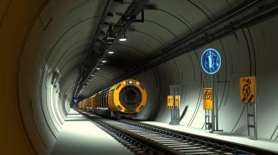 Modern Underground Subway Tunnel 3D Rendering