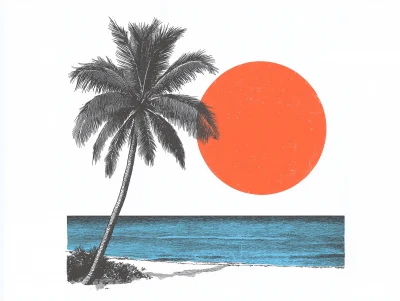 Vintage Summer Vibes Illustration