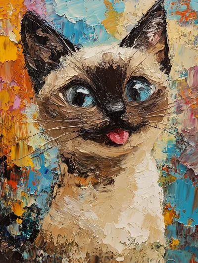 Siamese Cat Portrait